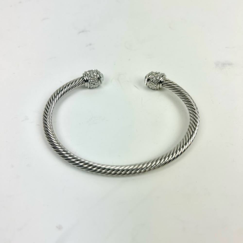 Silver Twisted Cable Bracelet - image 5